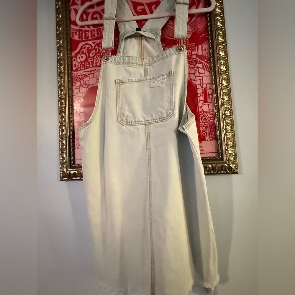 Wild Fable Sky Blue Denim Overall Dress